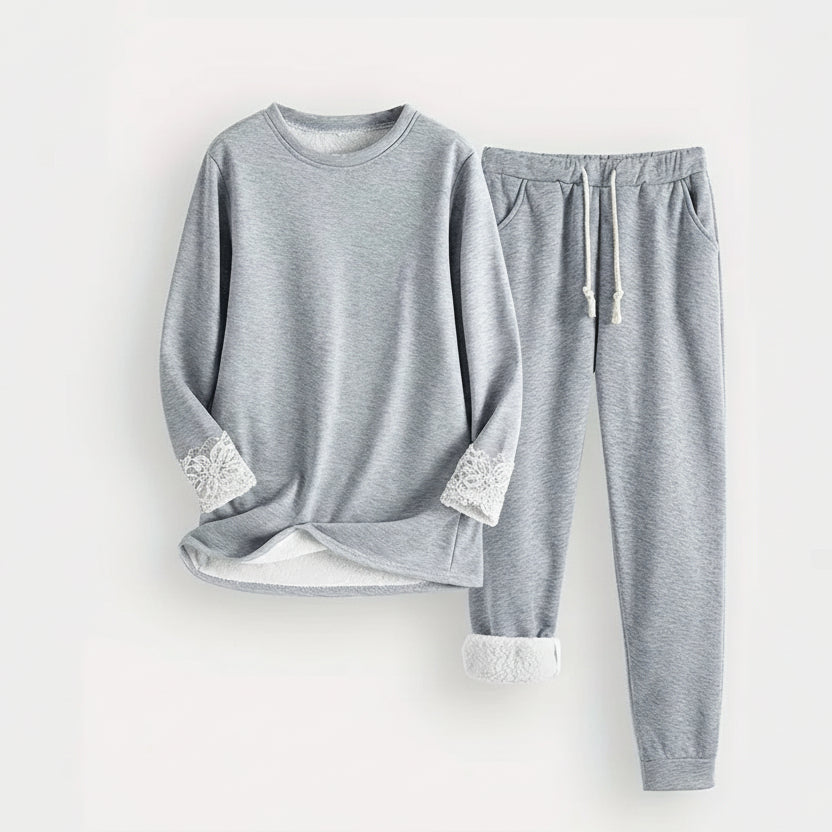 Women’s Everyday Comfort Lounge Set – Sweet Style Long Sleeve Cozy Loungewear