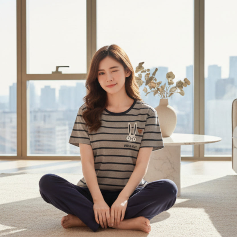 Women's Pajama Set – Soft Cotton Sleepwear Loungewear