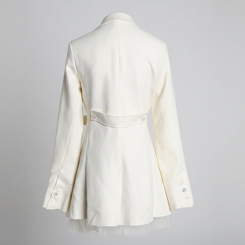 Doll collar jacket for women elegant autumn outerwear