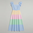 Minimalist Japandi style midi dress for women casual wear