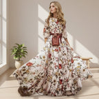 rincess style floral maxi dress for women full length elegant outfit2