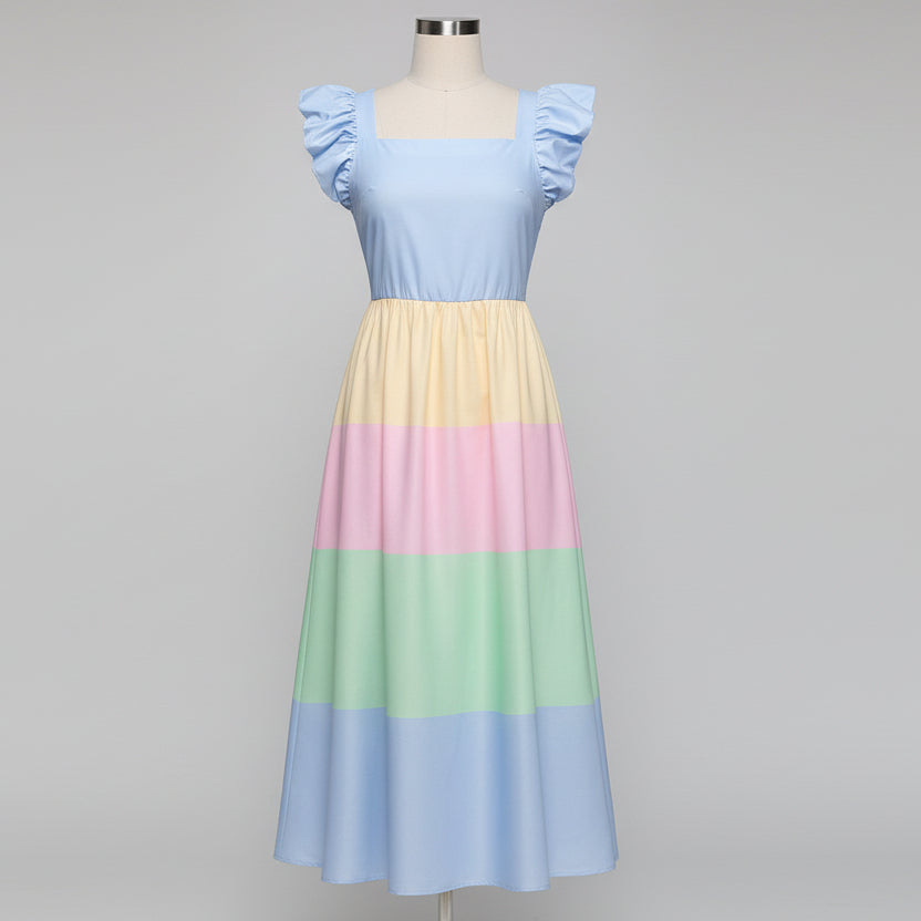 Sky blue geometric bodycon midi dress for women