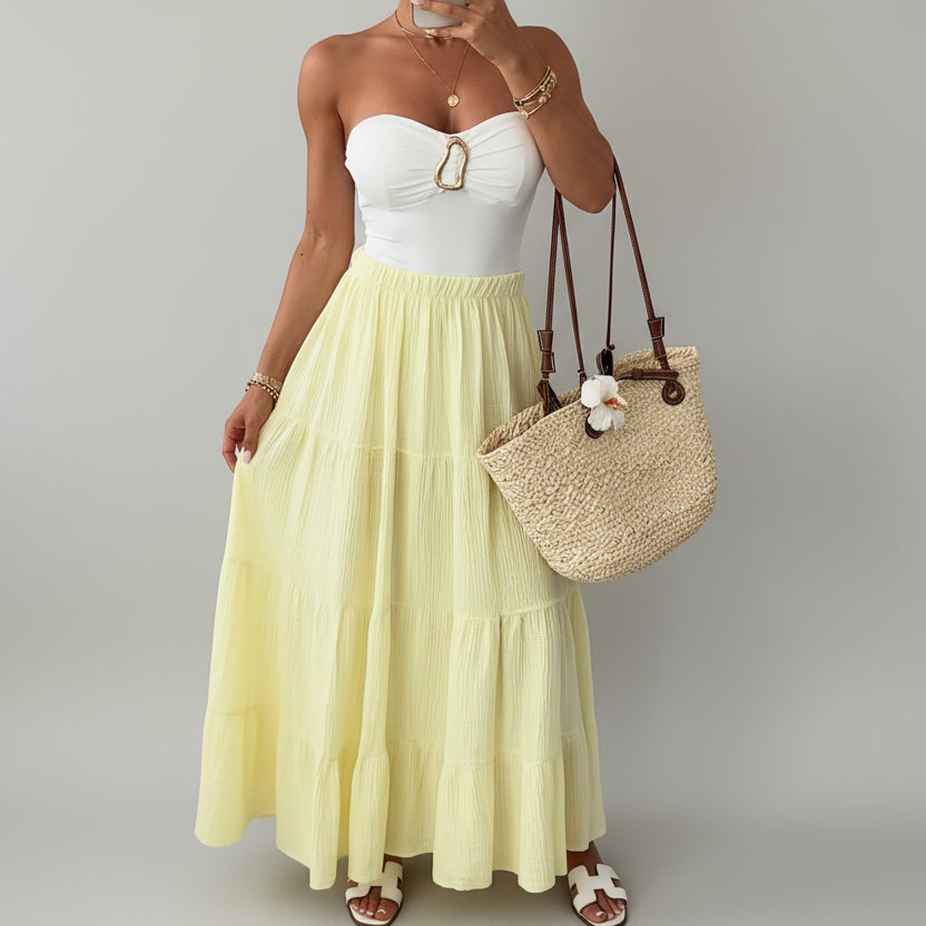 Stylish commuter pleated skirt for women office wear