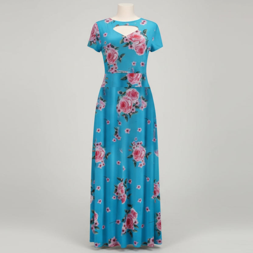 Women large swing maxi dress bohemian casual style