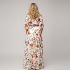 rincess style floral maxi dress for women full length elegant outfit